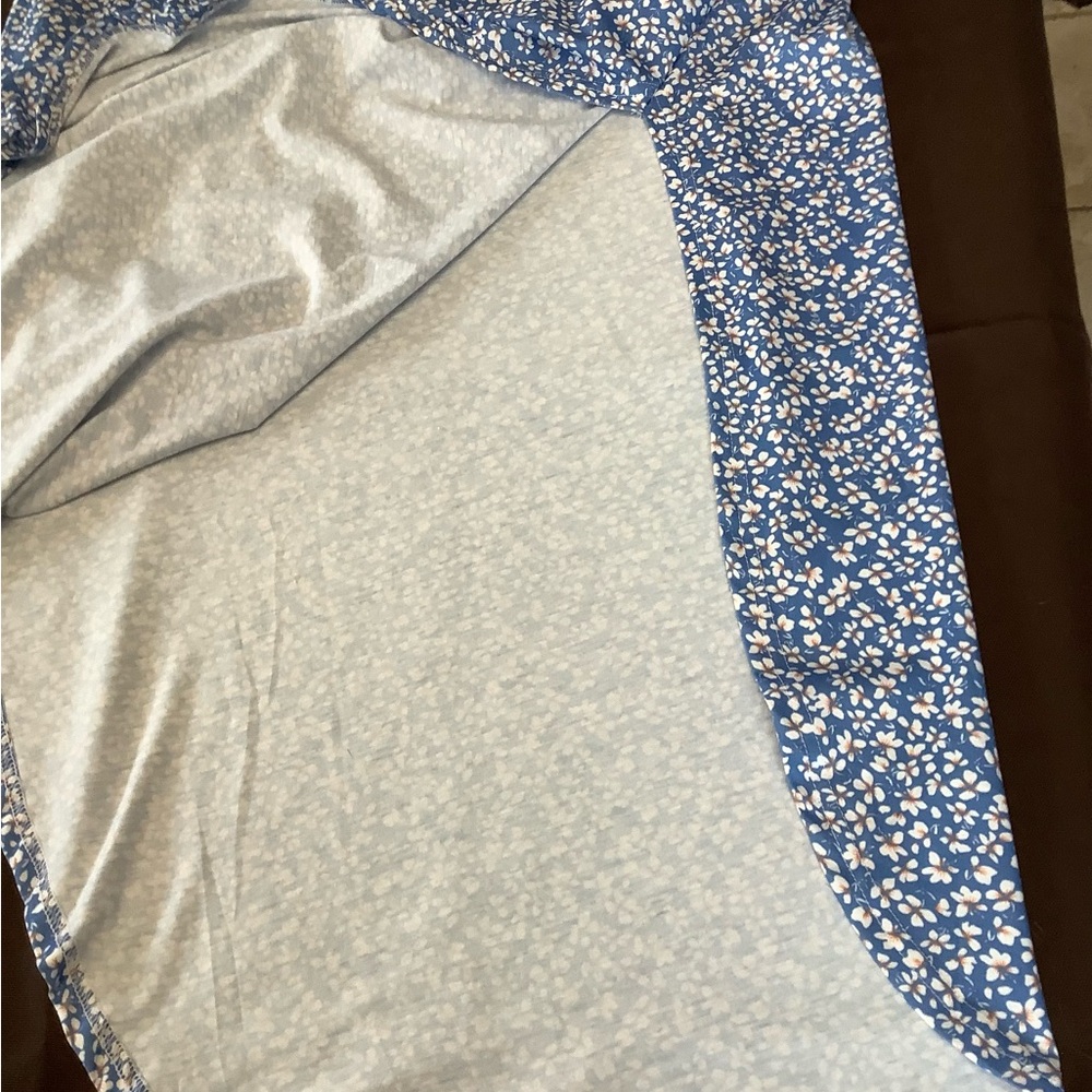 Blue Floral Patterned Long dress - Picture 5 of 5